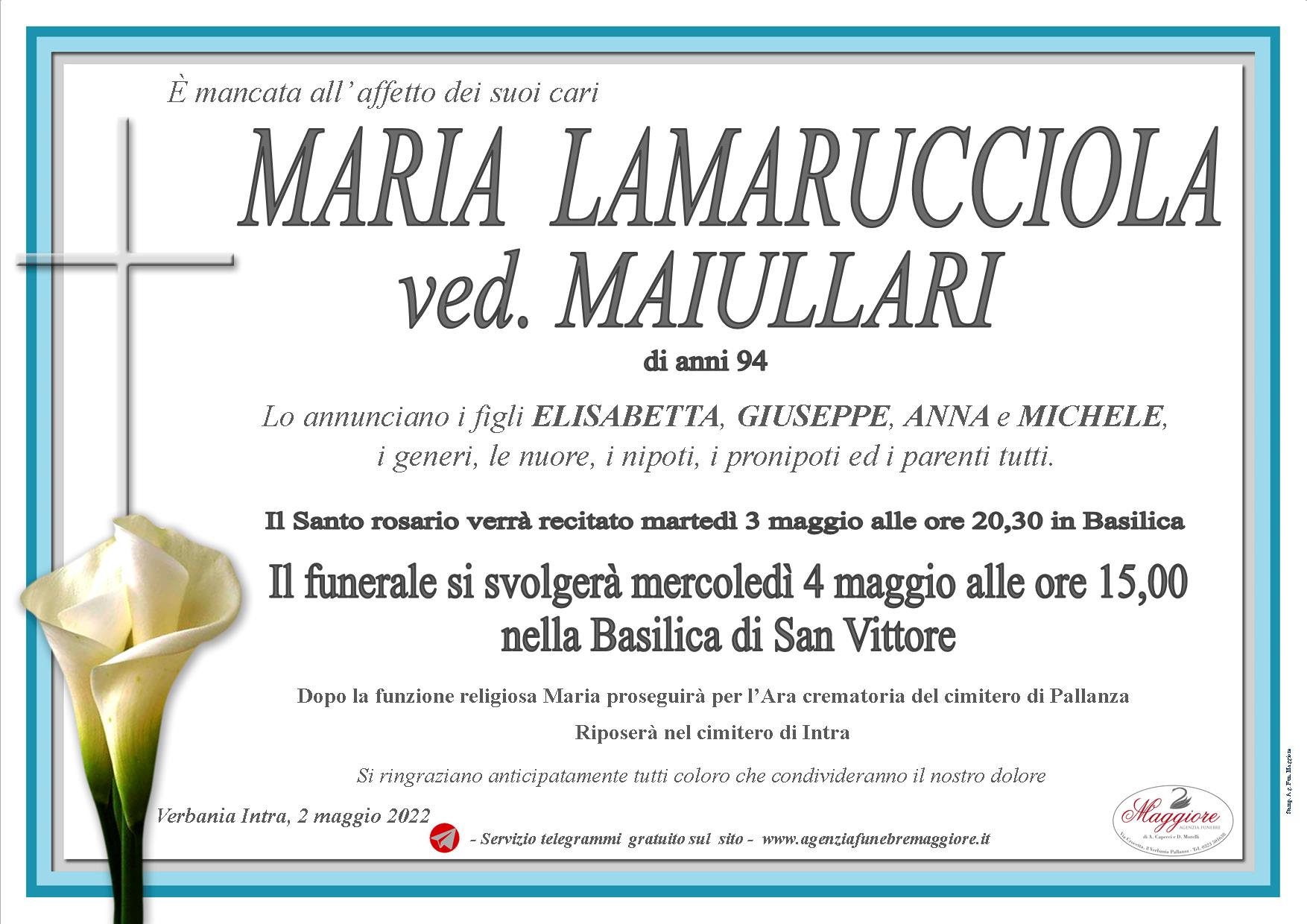 Maria Lamarucciola ved. Maiullari