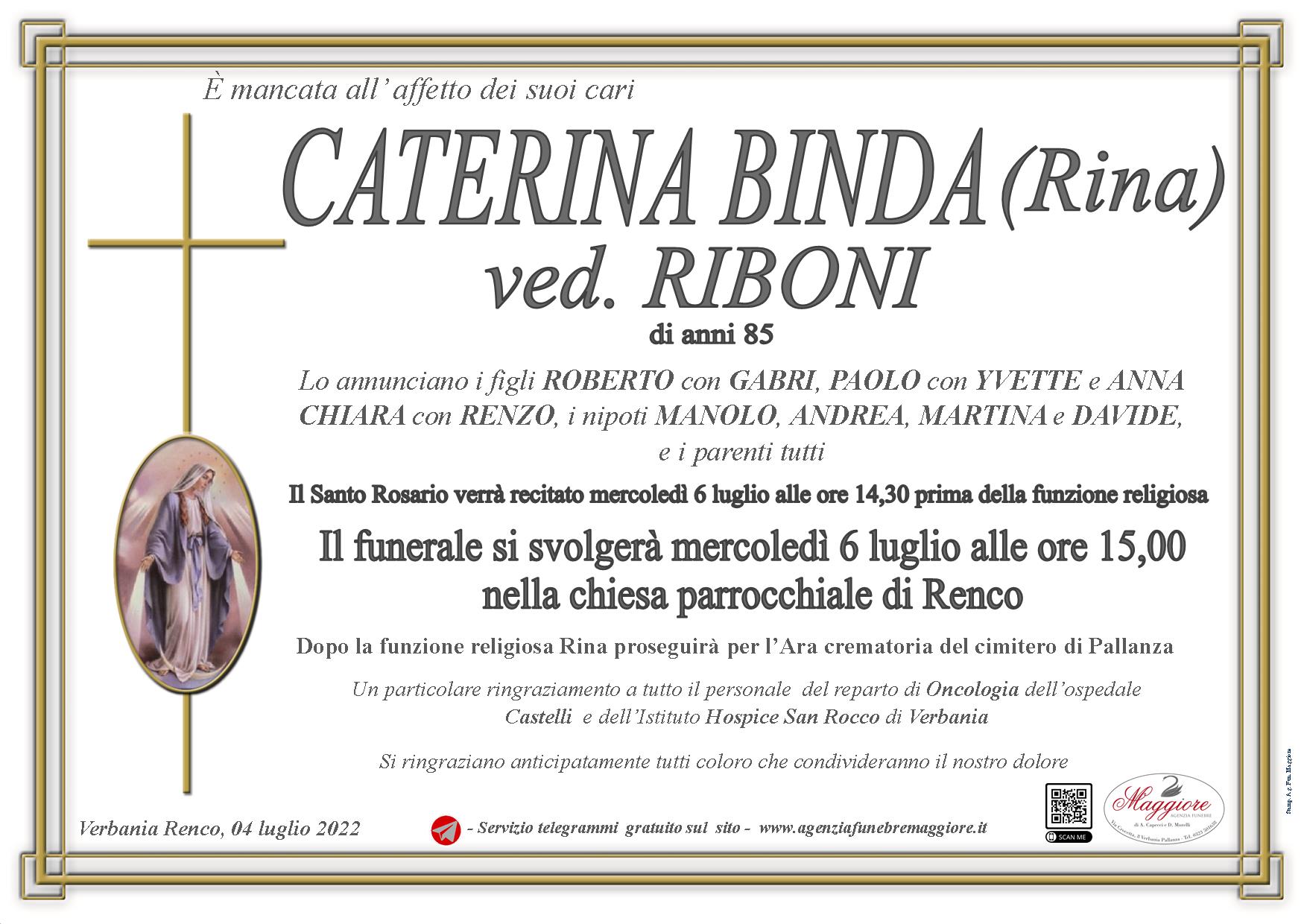 Caterina Binda ved. ved. Riboni