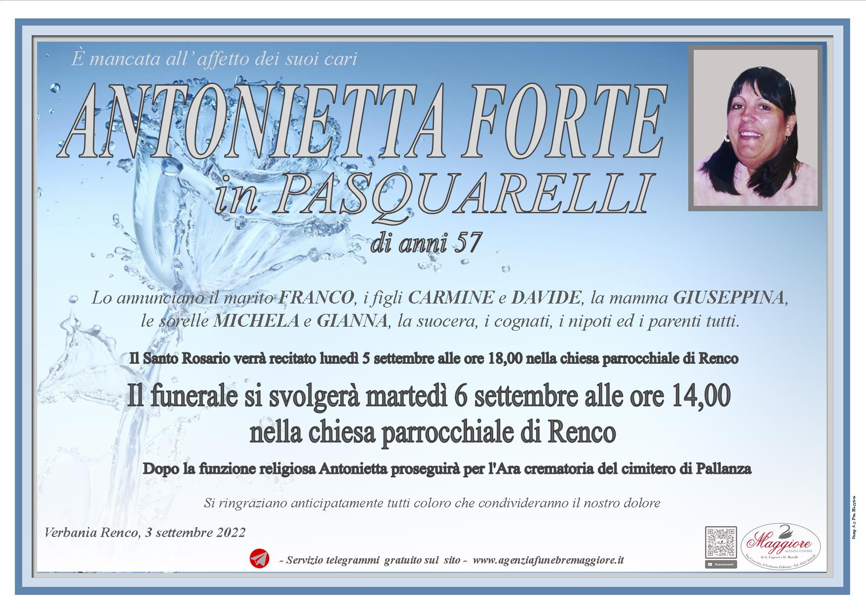 Antonietta Forte ved. In Pasquarelli