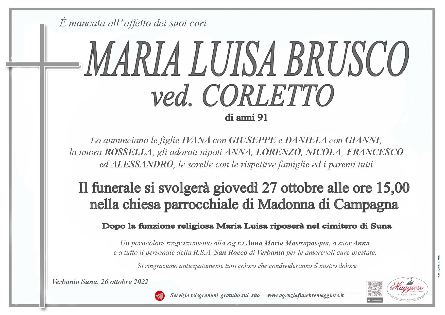 Maria Luisa Brusco ved. Corletto