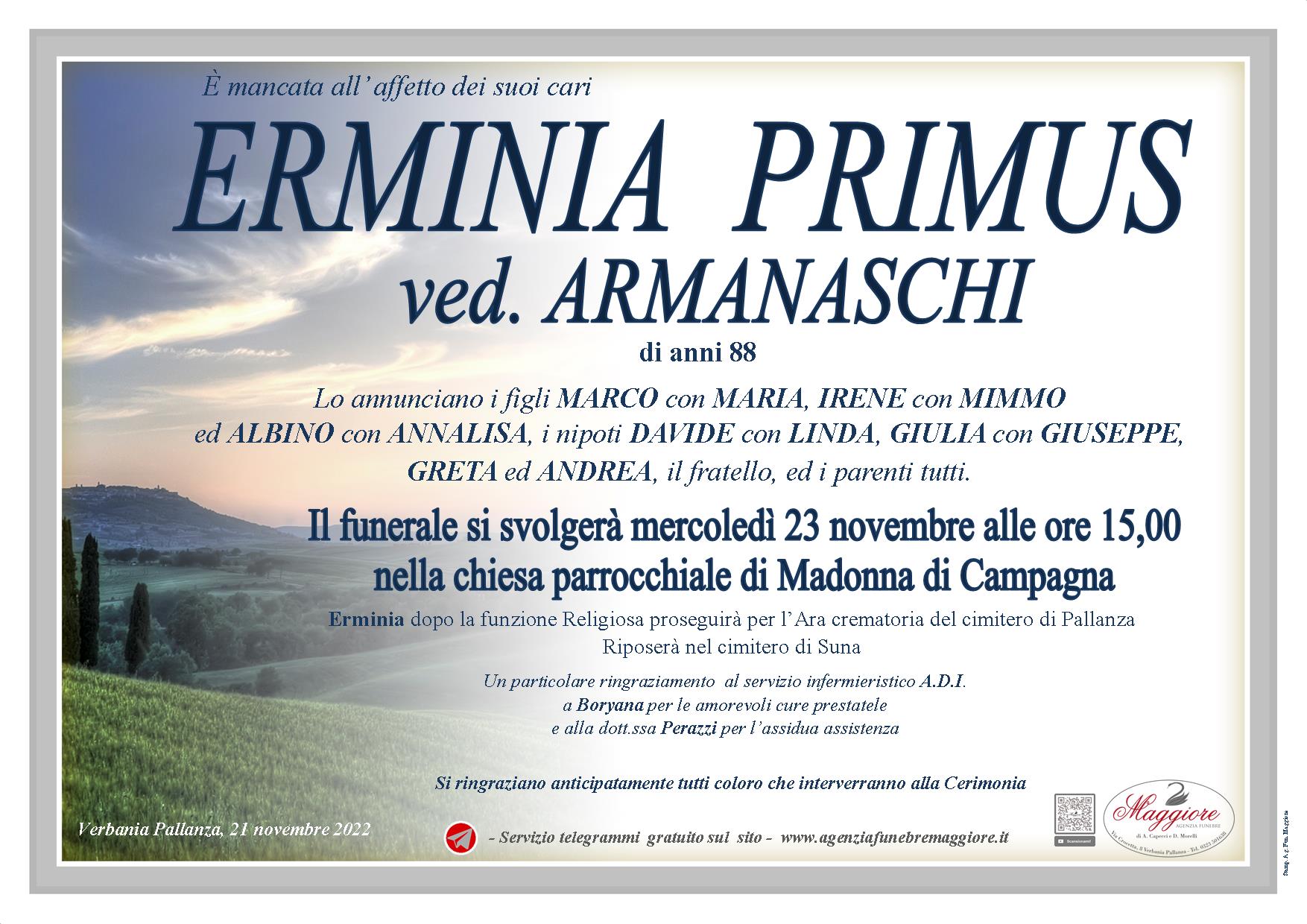 Erminia Primus ved. Armanaschi