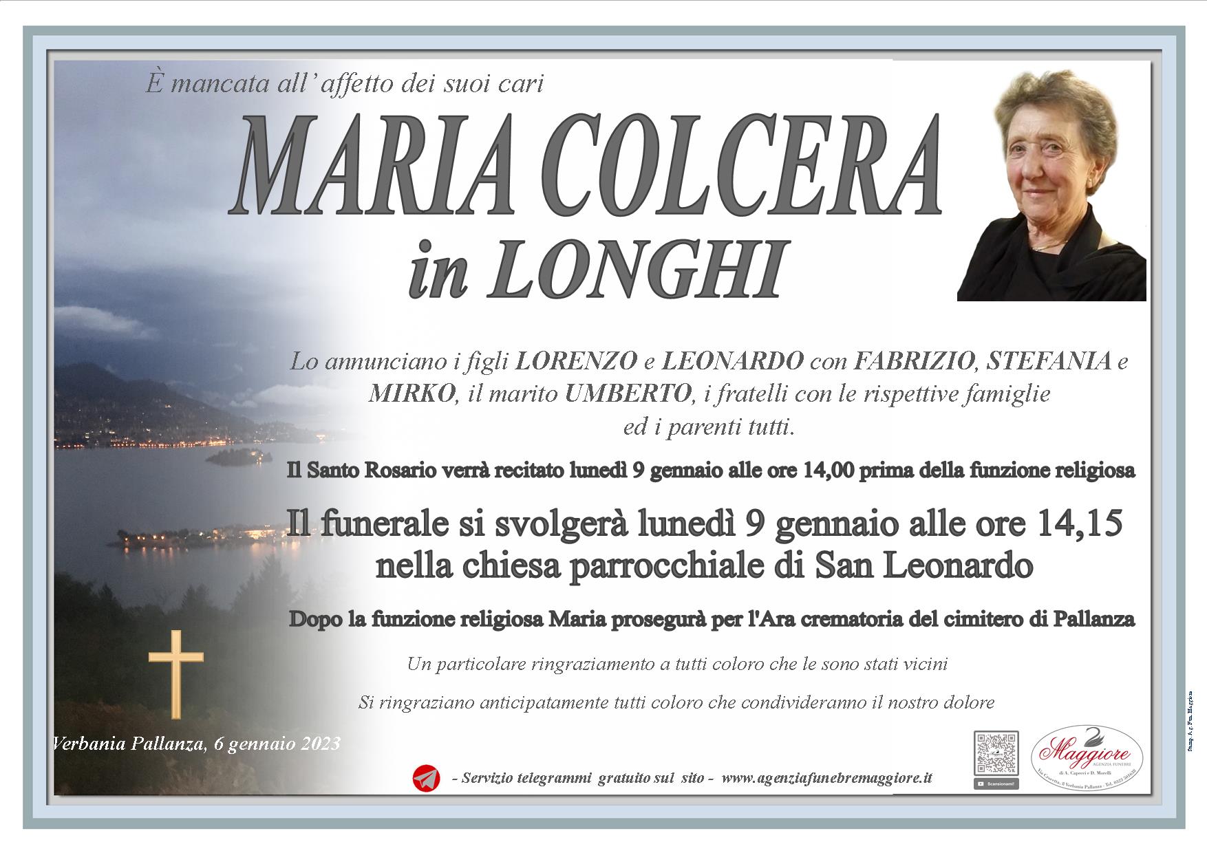 Maria Colcera ved. in Longhi