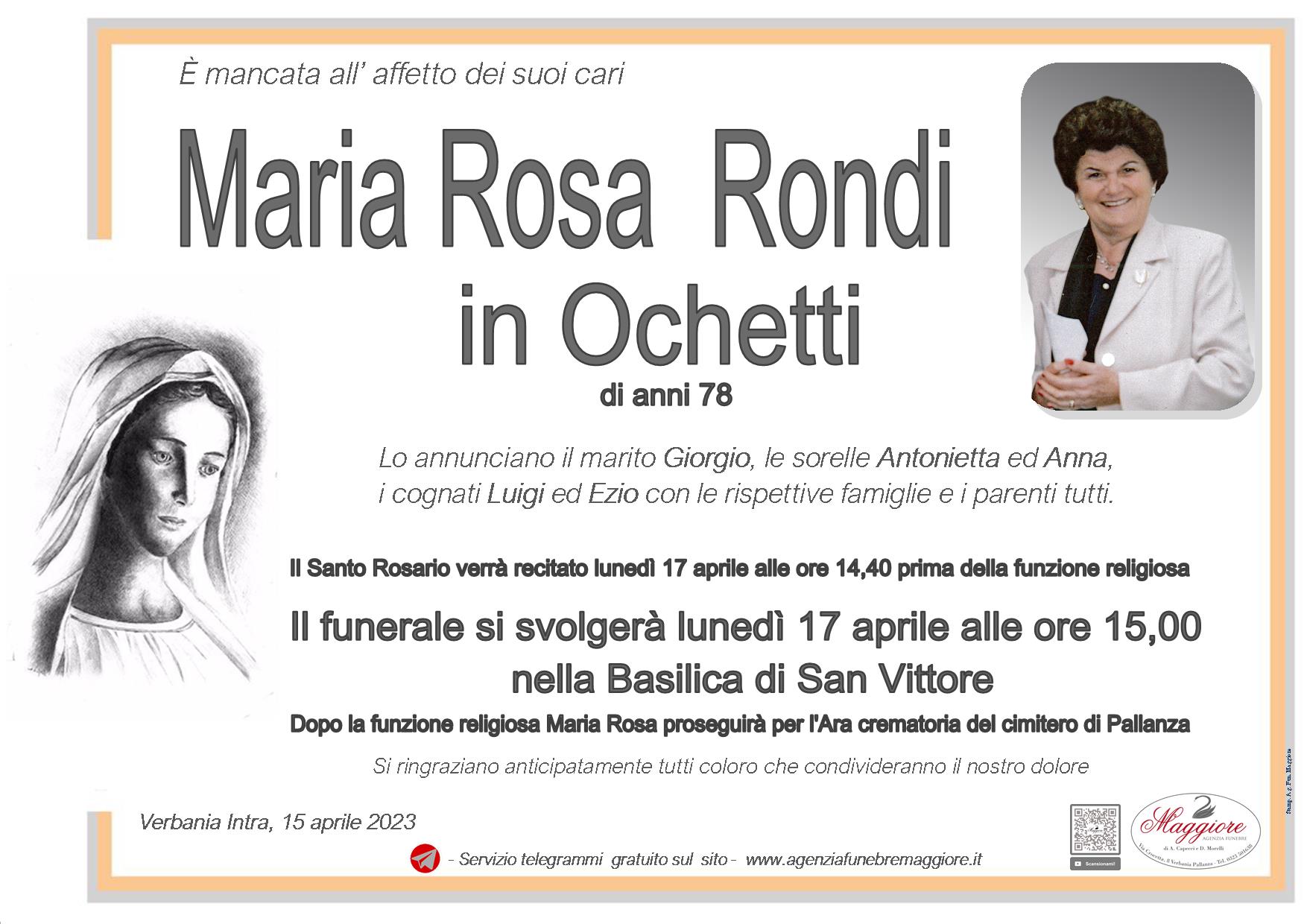 Maria Rosa Rondi  in Ochetti