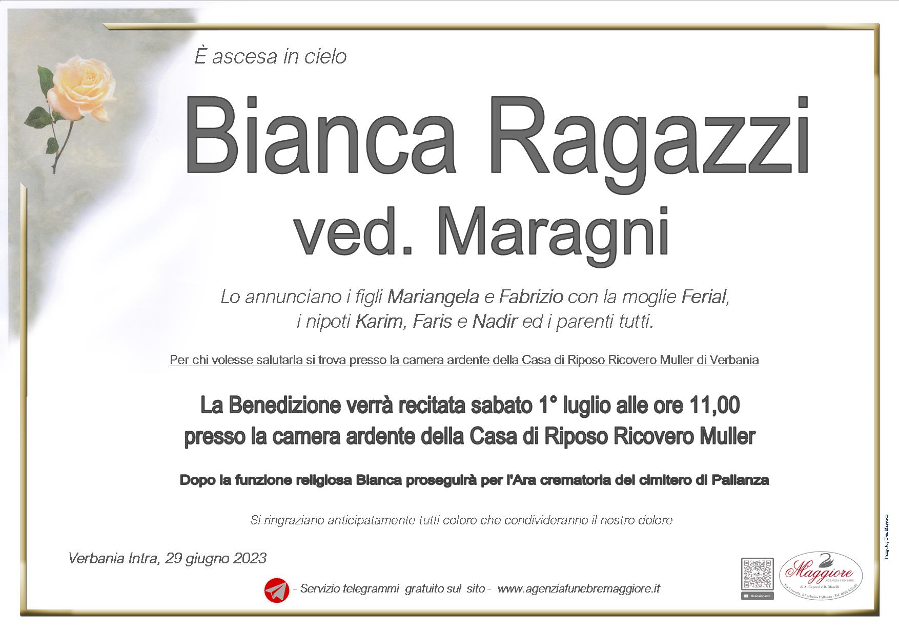 Bianca Ragazzi ved. Maragni