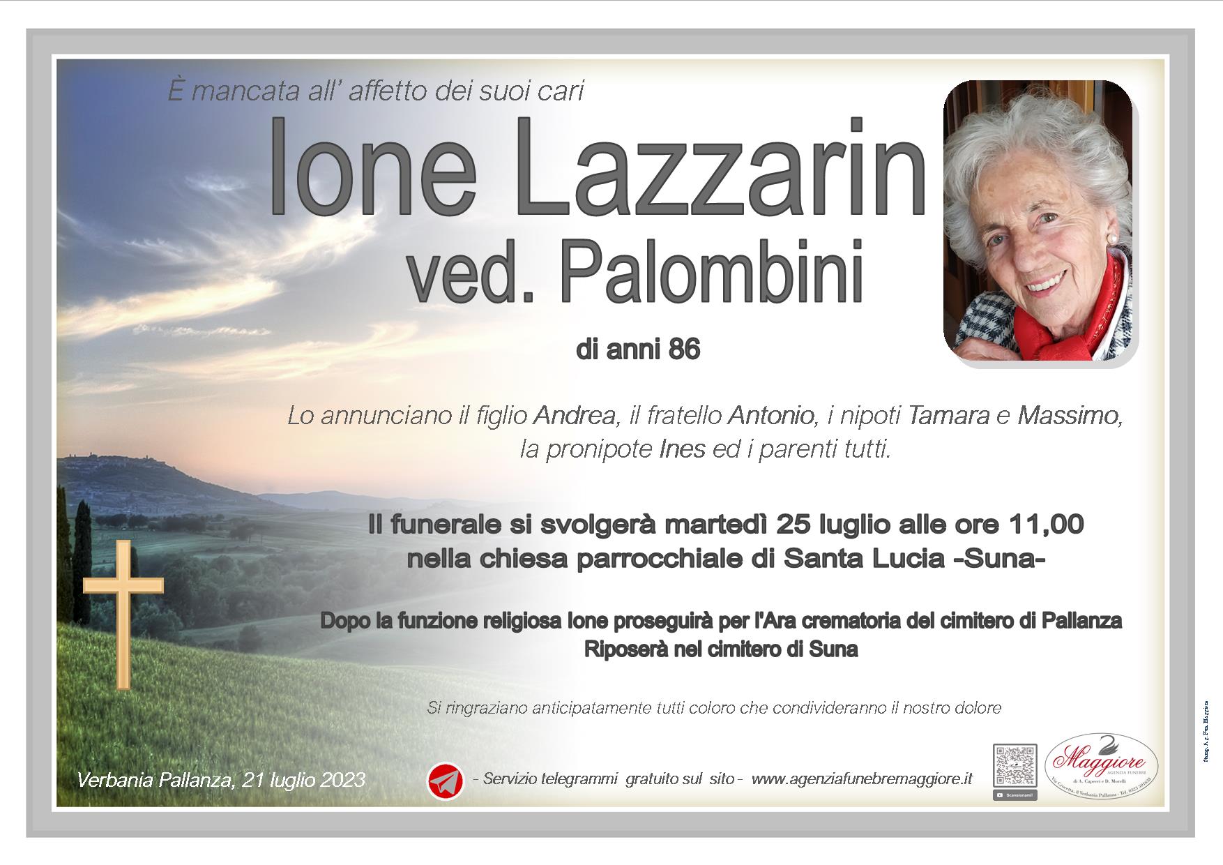 Ione Lazzarin ved. Palombini