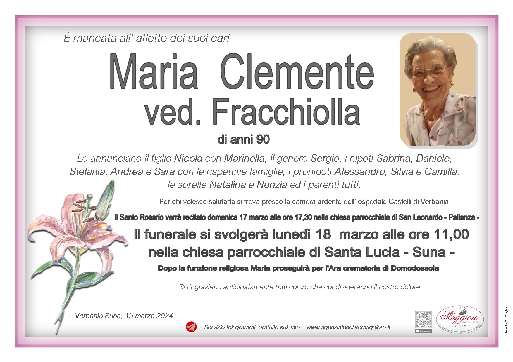 Maria Clemente ved. Fracchiolla