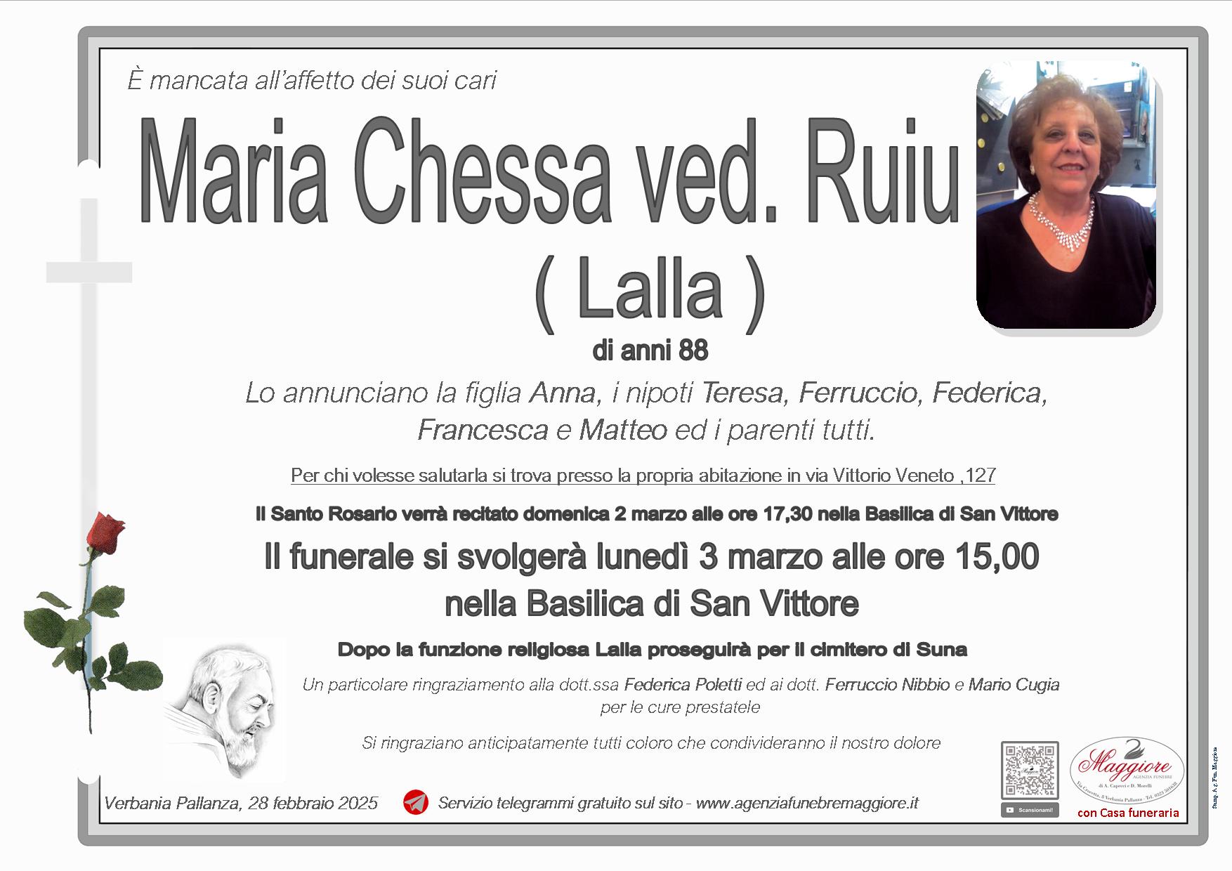 Maria Chessa ved. Ruiu