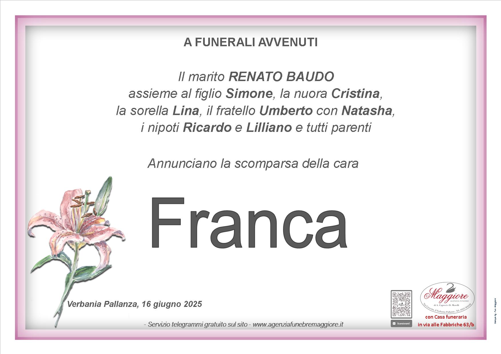 Franca Gugiatti in Baudo