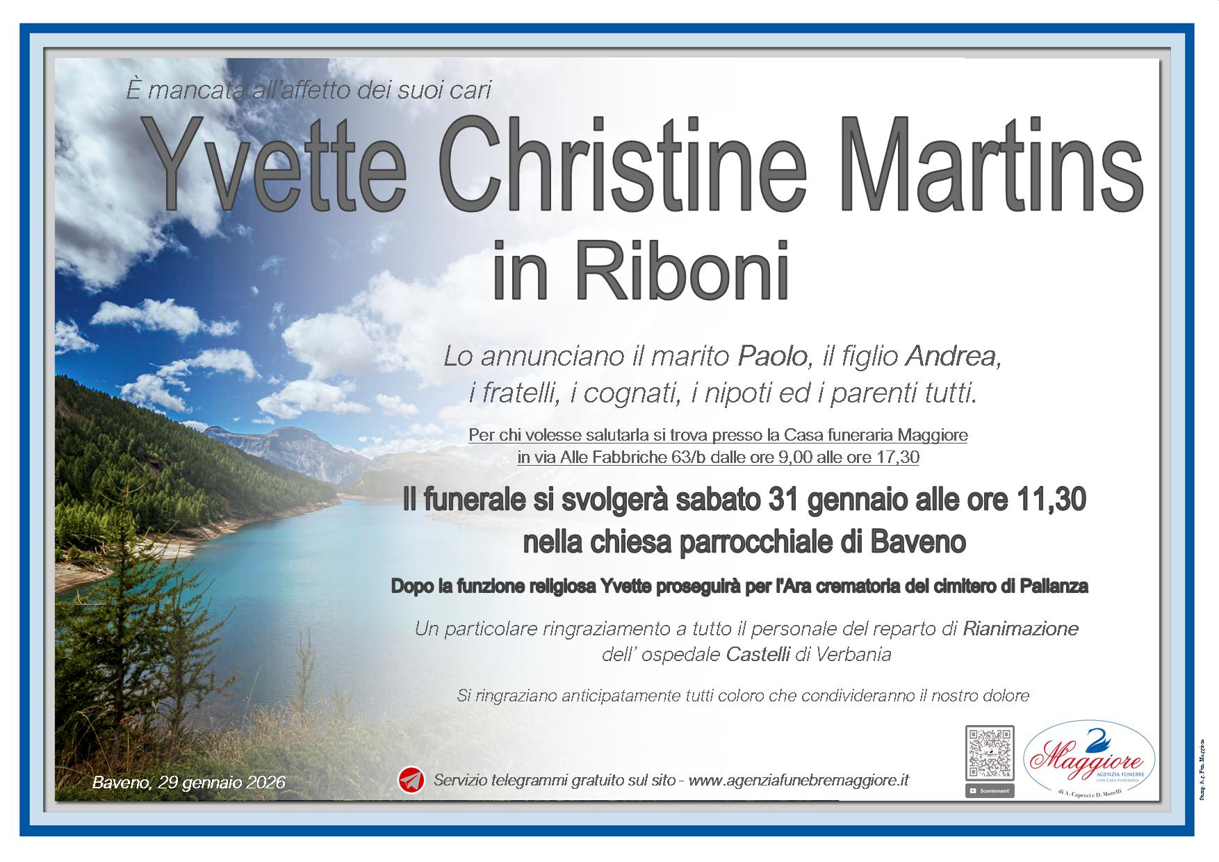 Yvette Christine Martins in Riboni