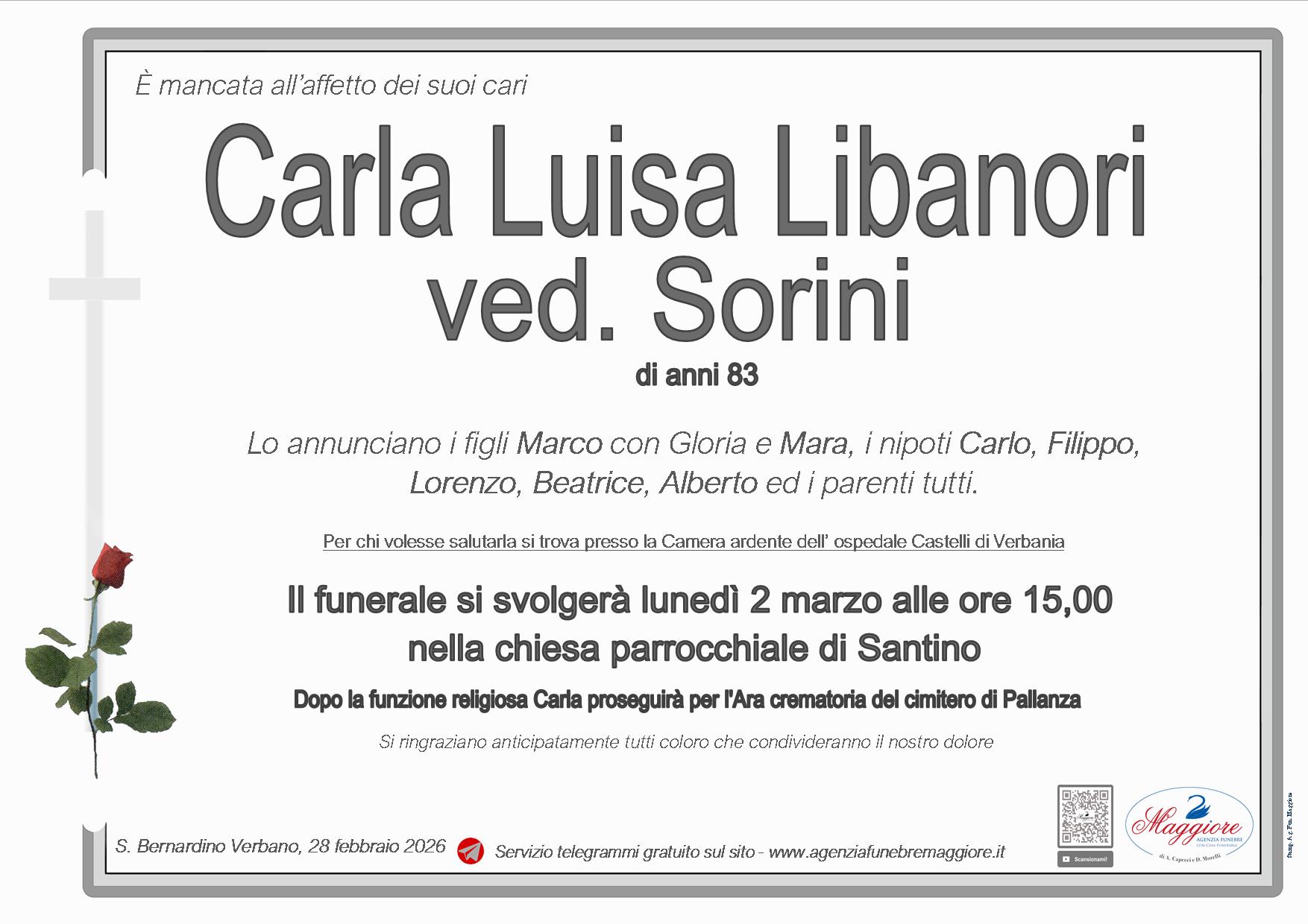 Carla Luisa Libanori ved. Sorini
