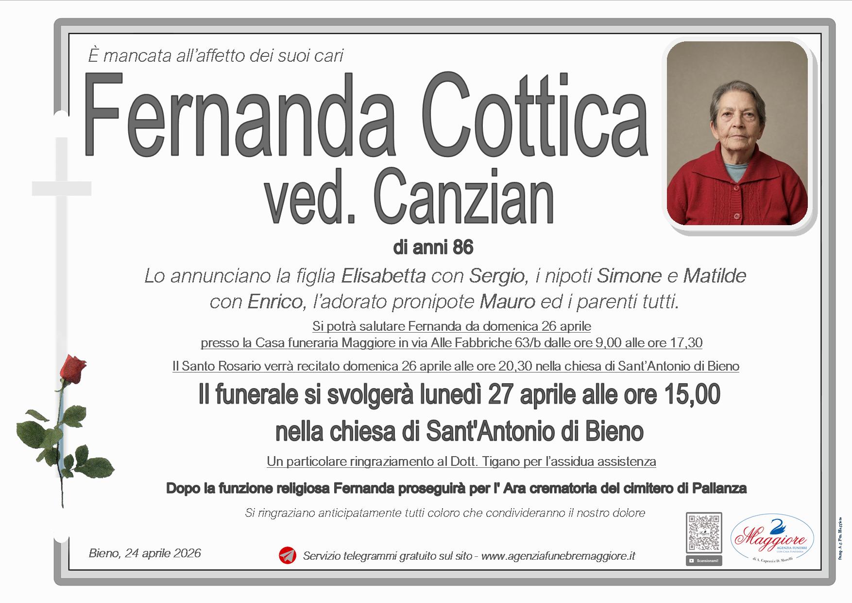 Fernanda Cottica ved. Canzian