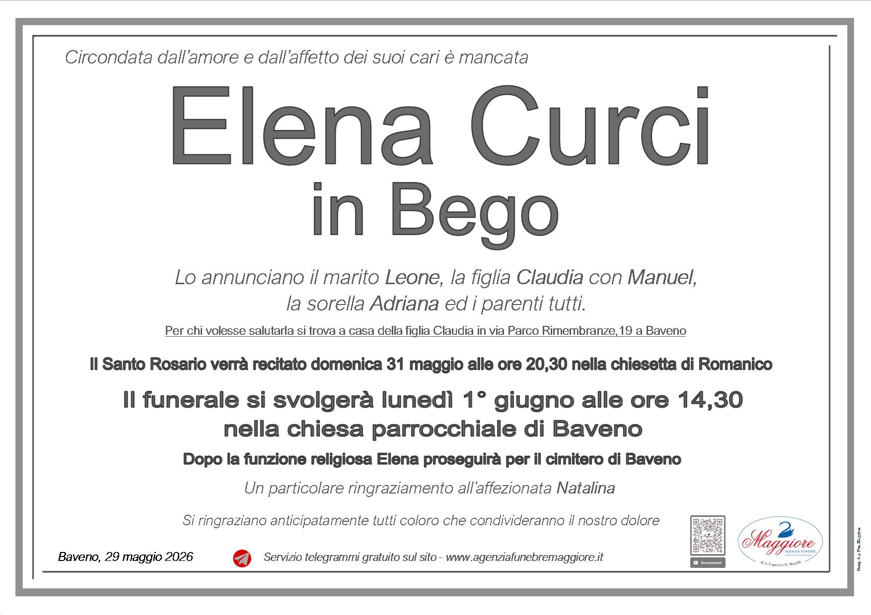 Elena Curci in Bego