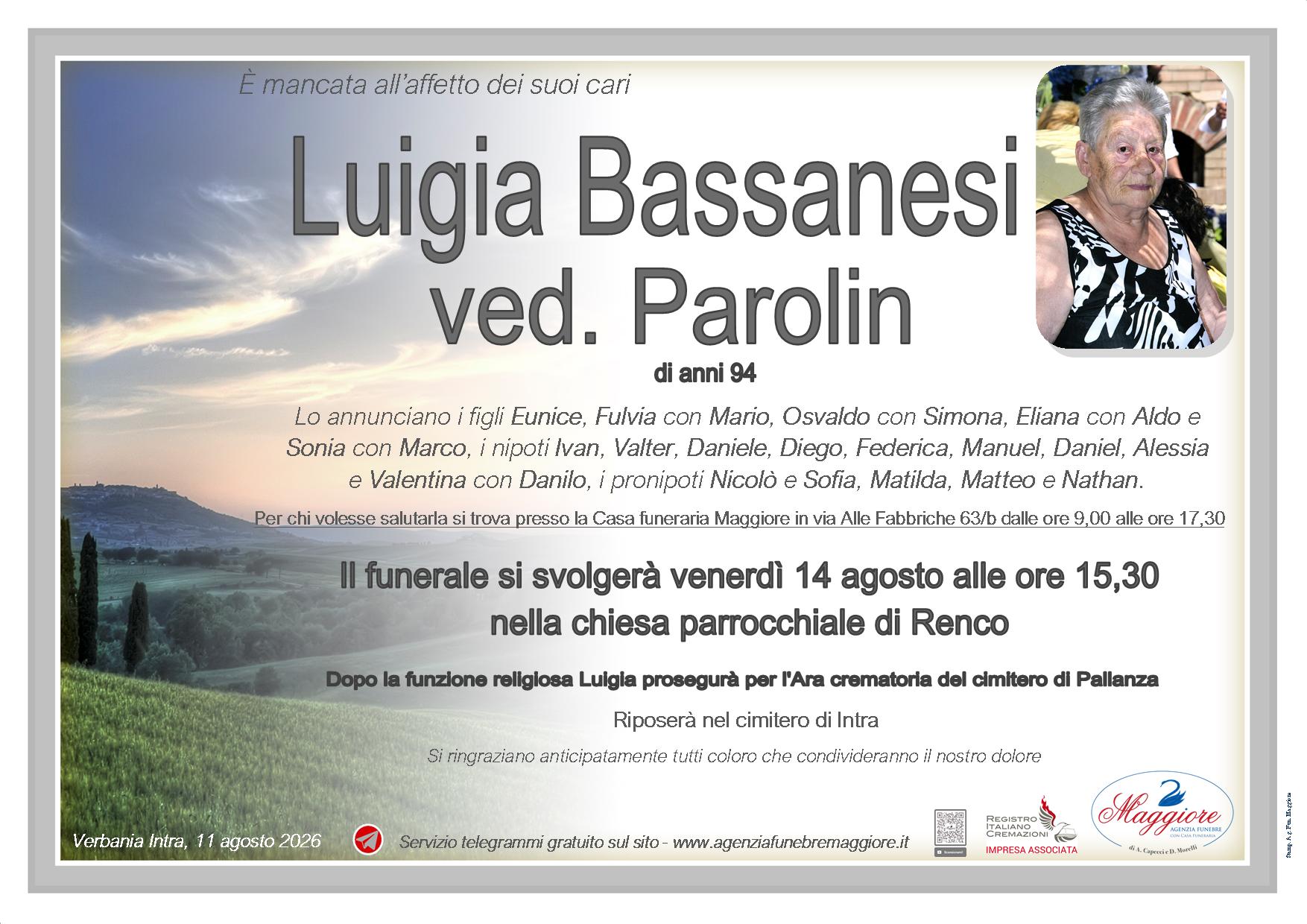 Luigia  Bassanesi ved. Parolin