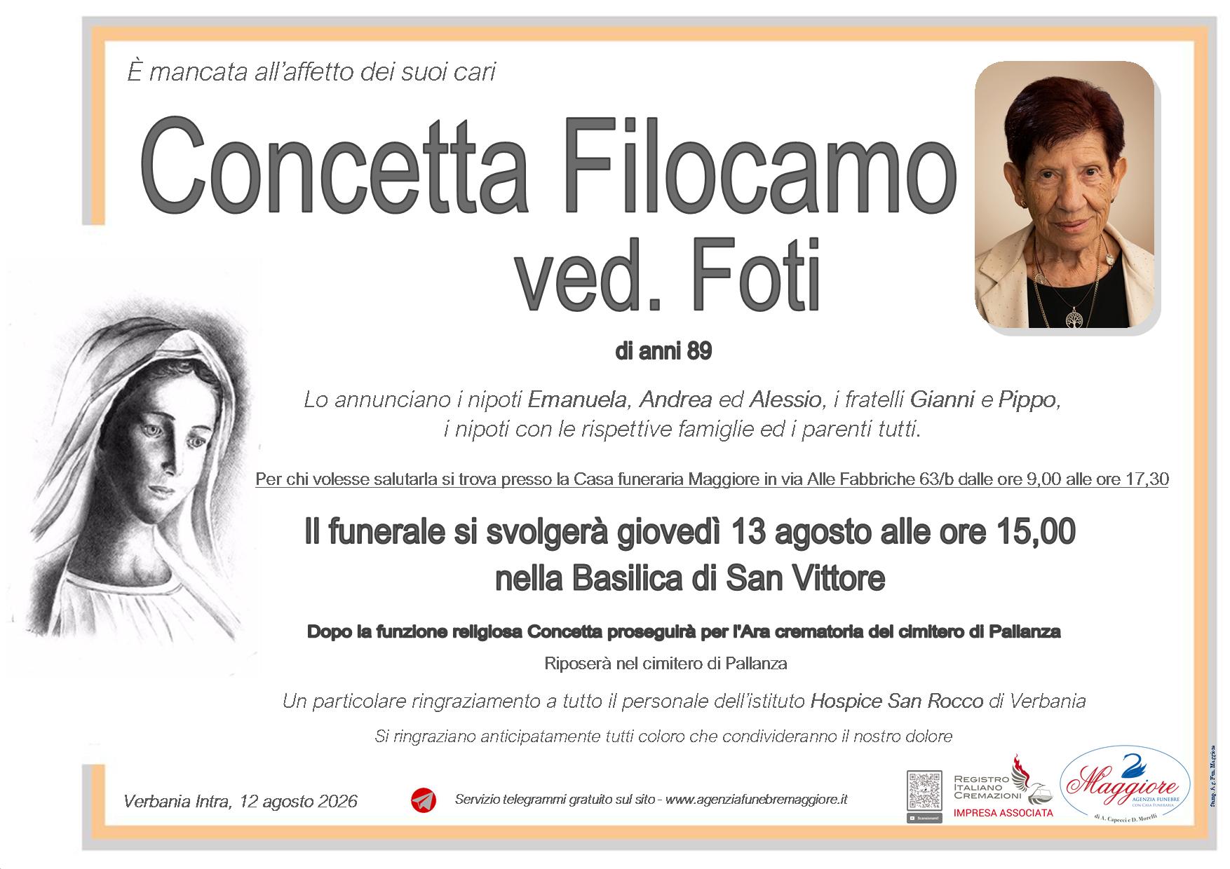 Concetta Filocamo ved. Foti