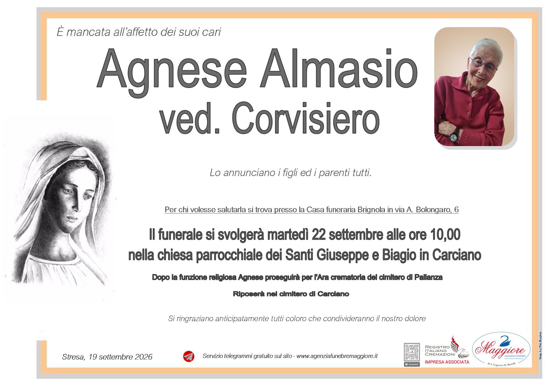 Agnese Almasio ved. Corvisiero